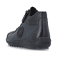 Dunkelblaue remonte Damen Schnürstiefel R1477-15 mit einem Reißverschluss. Schuh von hinten.