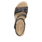 Mehrfarbige remonte Riemchensandalen R6860-91 mit einem Klettverschluss. Schuh von oben.