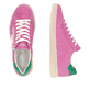 Rosane remonte Damen Sneaker Low D2C02-31 mit einem Reißverschluss. Schuh von oben, liegend.