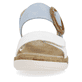 Blaue remonte Damen Riemchensandalen R6853-10 mit Klettverschluss. Schuh von vorne.