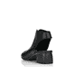 Schwarze remonte Riemchensandaletten R8772-00 mit einem Klettverschluss. Schuh von hinten.