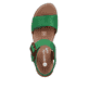 
Smaragdgrüne remonte Damen Riemchensandaletten D0N52-52 mit einem Blockabsatz. Schuh von oben