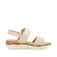 Beige remonte Riemchensandalen R6853-61 mit einem Klettverschluss. Schuh Innenseite.
