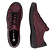 Weinrote remonte Damen Schnürschuhe D1E03-35 mit einem Reißverschluss. Schuh von oben, liegend.