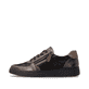Vegane, bronze-dunkelbraune remonte Damen Sneaker D2E05-91 mit Reißverschluss. Schuh Außenseite.