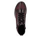 Bottes à lacets remonte rouges femmes D4381-35 avec membrane remonteTEX. Chaussure vue de dessus.
