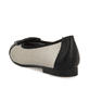 Metallische remonte Ballerinas D0K12-90 mit einer herausnehmbaren Einlegesohle. Schuh von hinten.