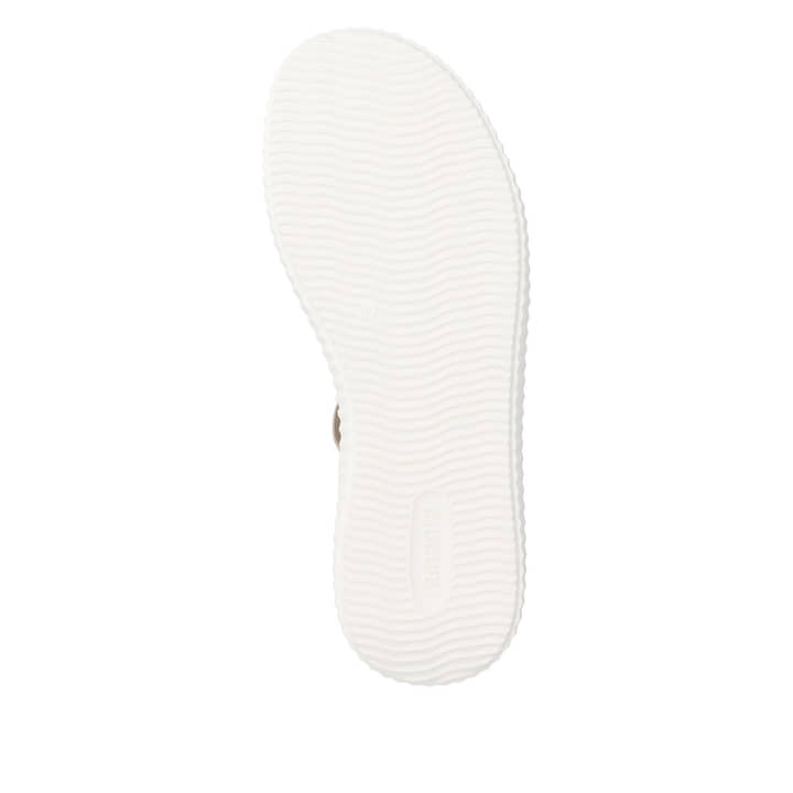Beige remonte Riemchensandalen D3L52-60 mit einem Gummizug sowie Extraweite H. Schuh Laufsohle.