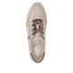 Baskets basses remonte beiges pour femmes D0H11-62 avec fermeture éclair. Chaussure vue de dessus.