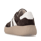Dunkelbraune remonte Damen Sneaker D3E00-25 mit lightsole+ sowie einer Schnürung. Schuh von hinten.