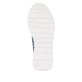 Mocassins remonte bleus pour femme D2V04-12 avec bande élastique. Semelle extérieure de la chaussure.