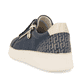 Blaue remonte Damen Sneaker Low D2E00-14 mit Reißverschluss sowie Komfortweite G. Schuh von hinten.