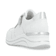Weiße remonte Damen Sneaker Low D0T06-80 mit Reißverschluss sowie Extraweite H. Schuh von hinten.