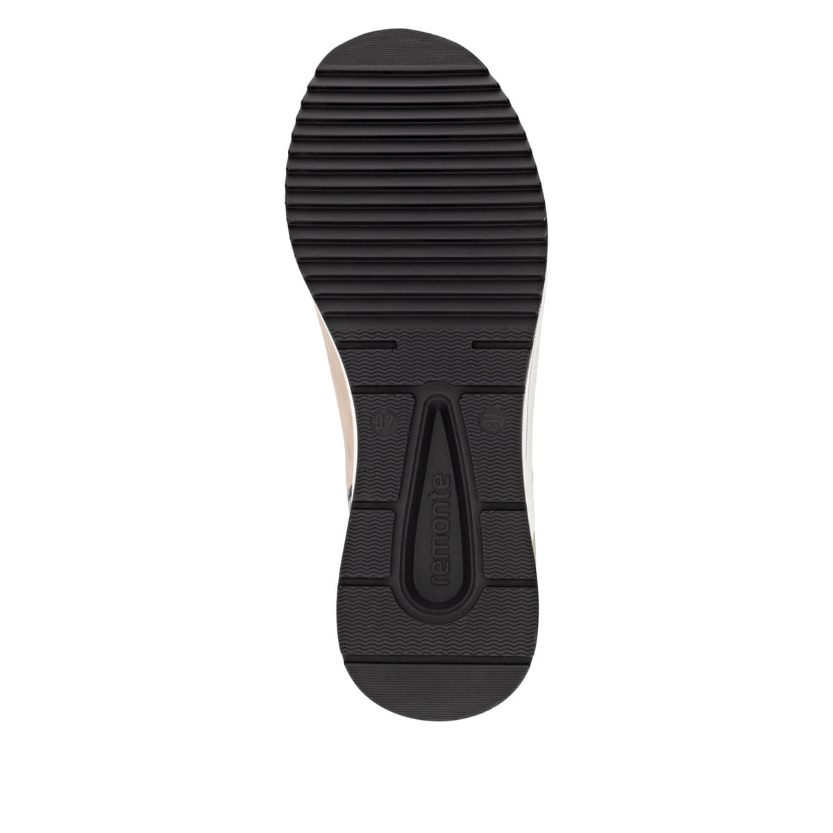 Beige remonte Damen Kurzstiefel D0T78-60 mit Reißverschluss sowie Extraweite H. Schuh Laufsohle.