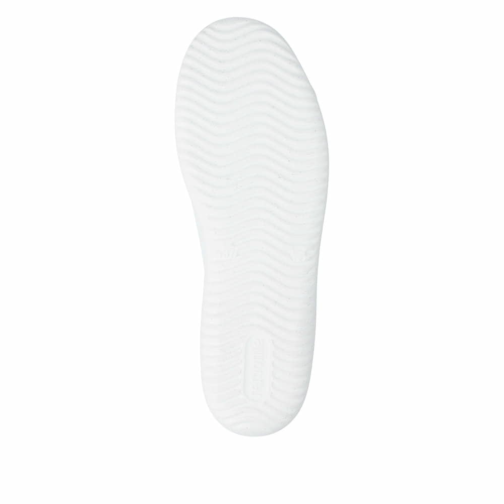 Weiße remonte Damen Schnürschuhe D1E03-81 mit einem Reißverschluss. Schuh Laufsohle.