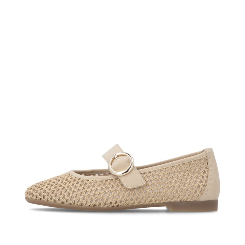 Ballerines remonte marron pour femme D0K17-20. Côté extérieur de la chaussure.