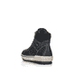 Schwarze remonte Damen Schnürstiefel D0772-01 mit wasserabweisender TEX-Membran. Schuh von hinten.