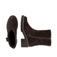 Dunkelbraune remonte Damen Kurzstiefel D0A82-25. Schuh von oben, liegend.