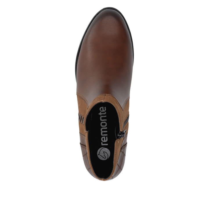 Bottines remonte marron pour femme D6893-22. Semelle extérieure de la chaussure.