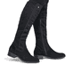 Bottes cuissardes remonte noires femmes D3U70-00 avec fermeture éclair. Chaussure au pied.