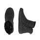 Schwarze remonte Damen Kurzstiefel D3Q71-02 mit wasserabweisender TEX-Membran. Schuh von oben, liegend.