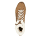 Braune remonte Damen Schnürstiefel D0E77-22 mit wasserabweisender TEX-Membran. Schuh von oben.
