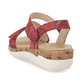 Mehrfarbige remonte Riemchensandalen R6860-90 mit einem Klettverschluss. Schuh von hinten.