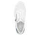 Weiße remonte Damen Sneaker Low D0T10-81 mit Reißverschluss sowie Extraweite H. Schuh von oben.