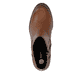 Braune remonte Damen Stiefeletten D2A81-24 mit einem Reißverschluss. Schuh von oben.
