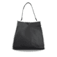 Cabas remonte Q0771-00 noir avec bordure crochetée, bretelles amovibles et poche intérieure amovible. Arrière.