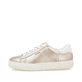 Metallische remonte Damen Sneaker Low D2J00-90 mit einer Schnürung. Schuh Außenseite.