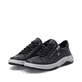 Chaussures à lacets remonte noires pour femmes D3Q00-00. Chaussures inclinées sur le côté.