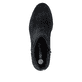 Schwarze remonte Damen Stiefeletten D2A81-02 mit einem Reißverschluss. Schuh von oben.