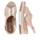 Metallicrosane remonte Keilsandaletten D1P53-31 mit Klettverschluss. Schuh von oben, liegend.