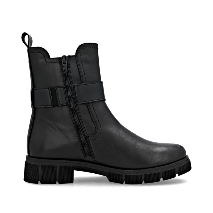 Schwarze remonte Chelsea Boots D2S71-00 mit Reißverschluss sowie Komfortweite G. Schuh Innenseite.
