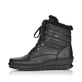 
Tiefschwarze remonte Damen Schnürstiefel R8480-01 mit Schnürung und Reißverschluss. Schuh Außenseite