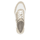 Weiße vegane remonte Damen Sneaker Low R6709-80 mit einem Reißverschluss. Schuh von oben.