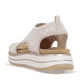 Puderrosane remonte Damen Riemchensandalen D1J52-31 mit einem Elastikeinsatz. Schuh von hinten.