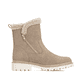 Dunkelbeige remonte Damen Kurzstiefel D0B83-20 mit griffiger Glass-Fibre Sohle. Schuh Innenseite.