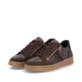 Dunkelbraun-bronzene remonte Damen Sneaker D2C04-90. Schuhpaar seitlich schräg.