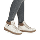 Beige remonte Damen Schnürstiefel D0781-60 mit wasserabweisender TEX-Membran. Schuh am Fuß.