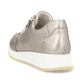 Metallische remonte Damen Sneaker Low D2G01-90 mit einem Reißverschluss. Schuh von hinten.