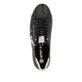Schwarze remonte Damen Sneaker Low D0919-03 mit einem Reißverschluss. Schuh von oben.