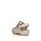 Metallische remonte Riemchensandalen D7647-94 mit einem Klettverschluss. Schuh von hinten.