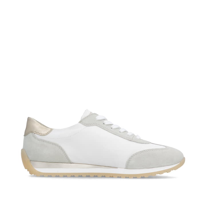 Weiße remonte Damen Sneaker D3H03-80 mit einer Schnürung sowie der Extraweite H. Schuh Innenseite.