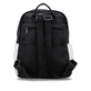 remonte Damen Rucksack Q0527-00 in Mattschwarz aus Textil mit Reißverschluss. Rucksack getragen.