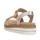 Rosane remonte Riemchensandalen D0Q52-31 mit einem Klettverschluss. Schuh von hinten.