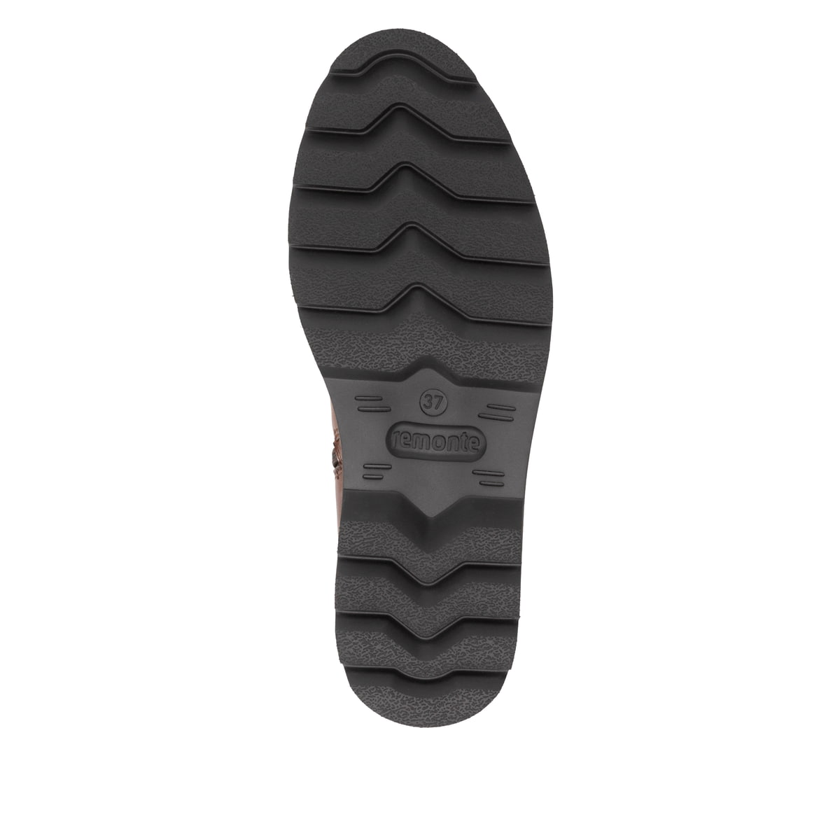 Braune remonte Hochschaftstiefel D3S74-22 mit Reißverschluss sowie Extraweite H. Schuh Laufsohle.