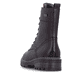 Bordeauxfarbene remonte Damen Schnürstiefel D0B85-35. Schuh von hinten.