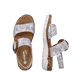 
Cremeweiße remonte Damen Riemchensandalen R6853-92 mit einer leichten Profilsohle. Schuhpaar von oben.